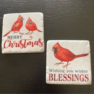 Cardinal Christmas Festive Coasters
